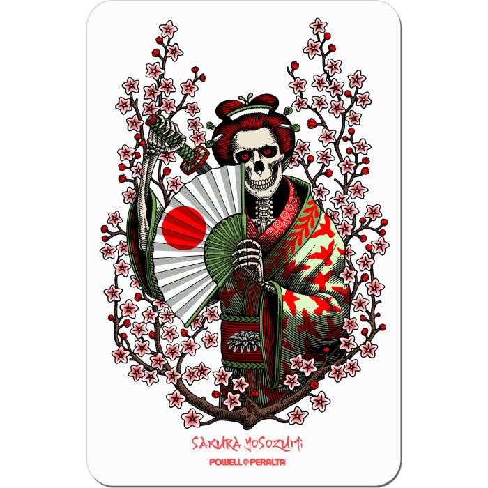 Powell Peralta Sakura Yosozumi Samurai 6" Skateboard Sticker - X747X