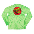 Santa Cruz Classic Dot Long Sleeve Youth T-Shirt - Spider Lime - X747X