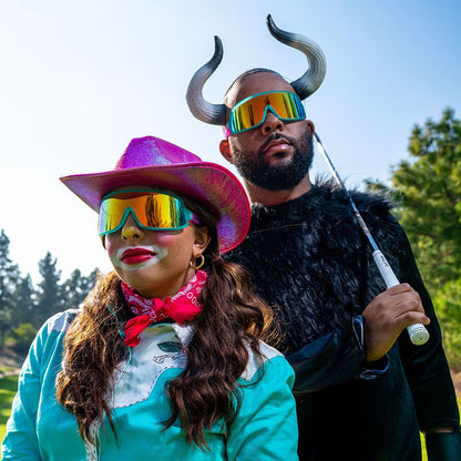“Save A Bull, Ride A Rodeo Clown” Wrap Gs Polarized Sunglasses - X747X