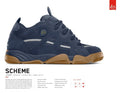 éS SCHEME NAVY / GUM SKATEBOARD SHOES - X747X