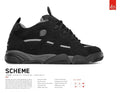 éS SCHEME BLACK / GREY SKATEBOARD SHOES - X747X