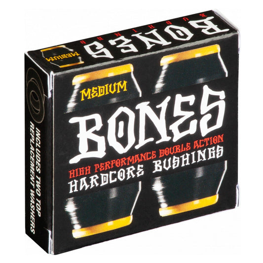 Bones Hardcore Medium Bushings 91a - Black/Yellow (Set of 4) - X747X