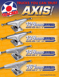 Tracker Axis Bill Danforth 161mm Skateboard Trucks