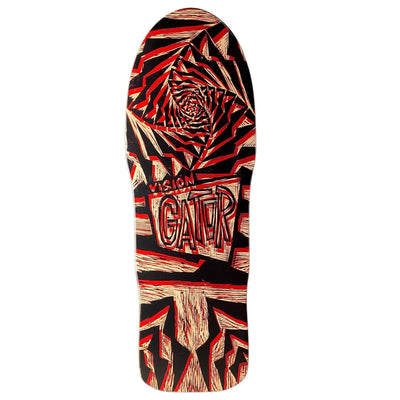 Vision Gator II Woodcut Art By Sean Starwars Deck - 10.25″ Natural/Red - X747X