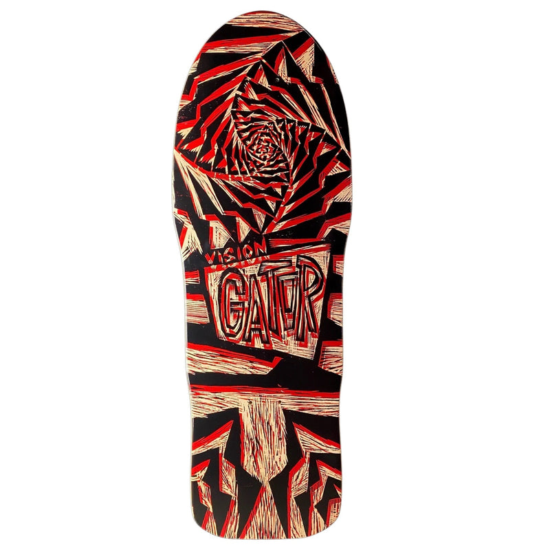 Vision Gator II Woodcut Art By Sean Starwars Deck - 10.25″ Natural/Red - X747X