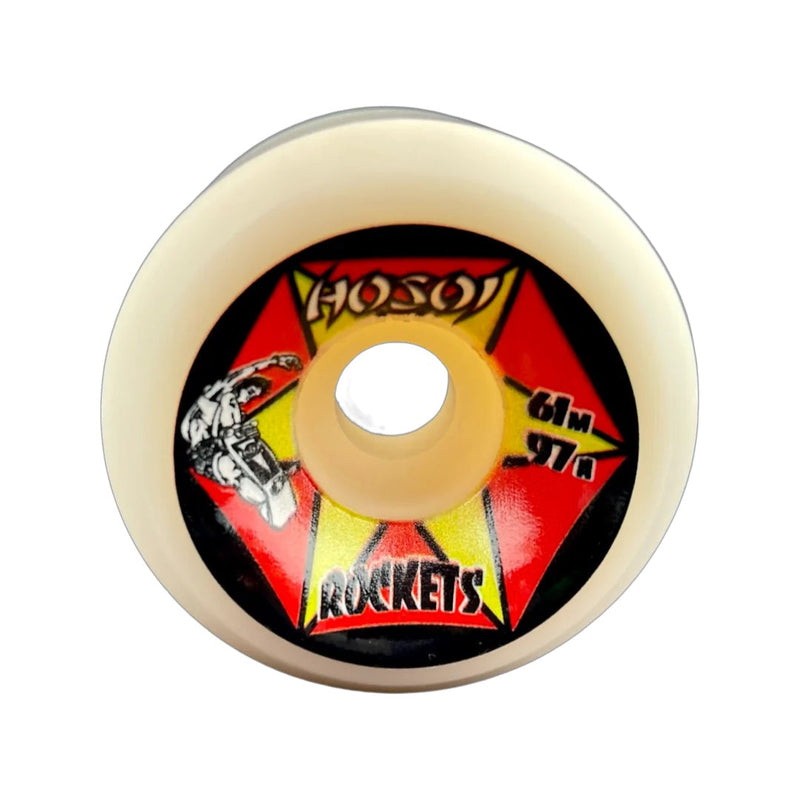 Hosoi Rockets Wheels 61mm 97a - White - X747X