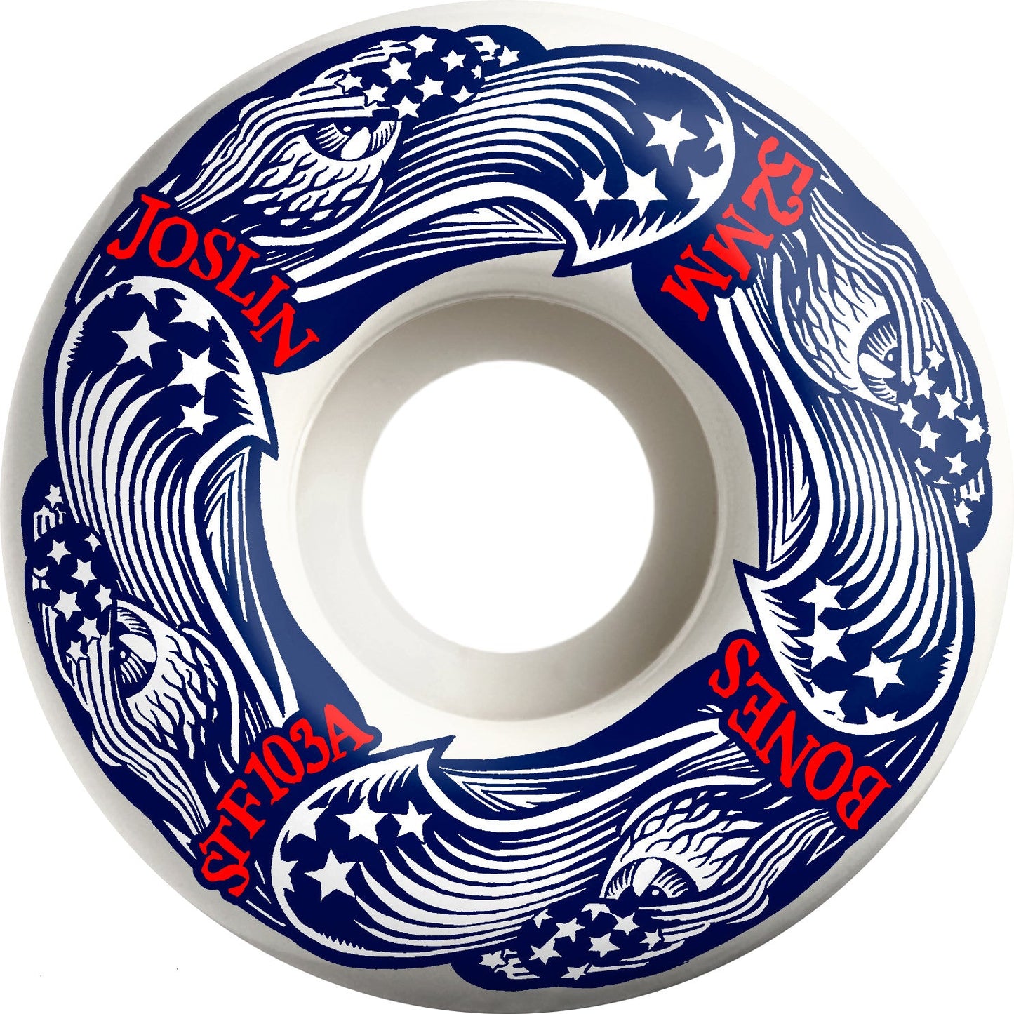 Bones STF Pro Joslin Freedom Foursome V1 Standard 52mm 103a Wheels - White (Set of 4)