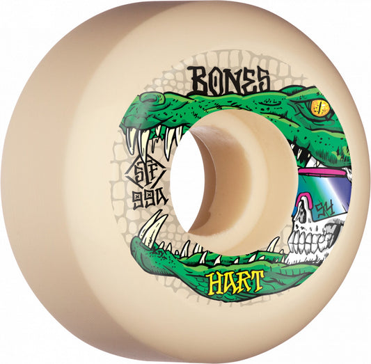 Bones STF Hart Gator Skull 54mm 99a Wheels - White (Set of 4) - X747X