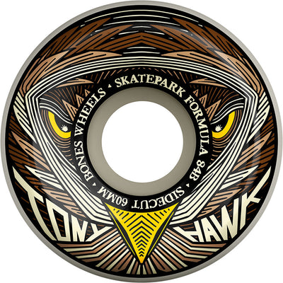 Bones SPF Tony Hawk Night Hawk P5 Sidecut 60mm 104a Wheels - White (Set of 4)