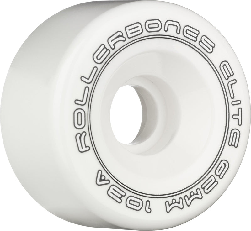 Rollerbones Art Elite Competition Wheels 62mm 103a - White (Set of 8) - X747X