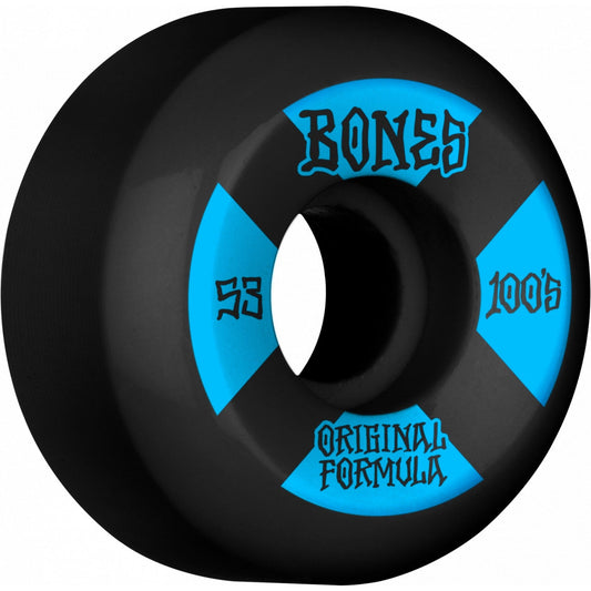 Bones 100's #4 V5 Sidecut OG Formula 53mm Wheels Black (Set of 4) - X747X