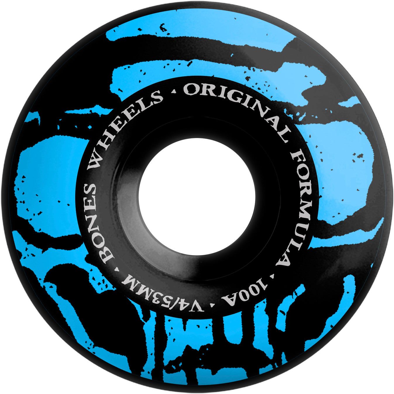 Bones OG Formula Mummy Skulls V4 Wide 53mm 100a Wheels - Black (Set of 4) - X747X