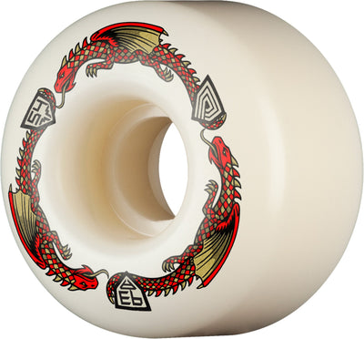 Powell Peralta Dragons Formula V4 Symmetrical Shape Wheels 54x34mm 93A - Off White (Set of 4) - X747X