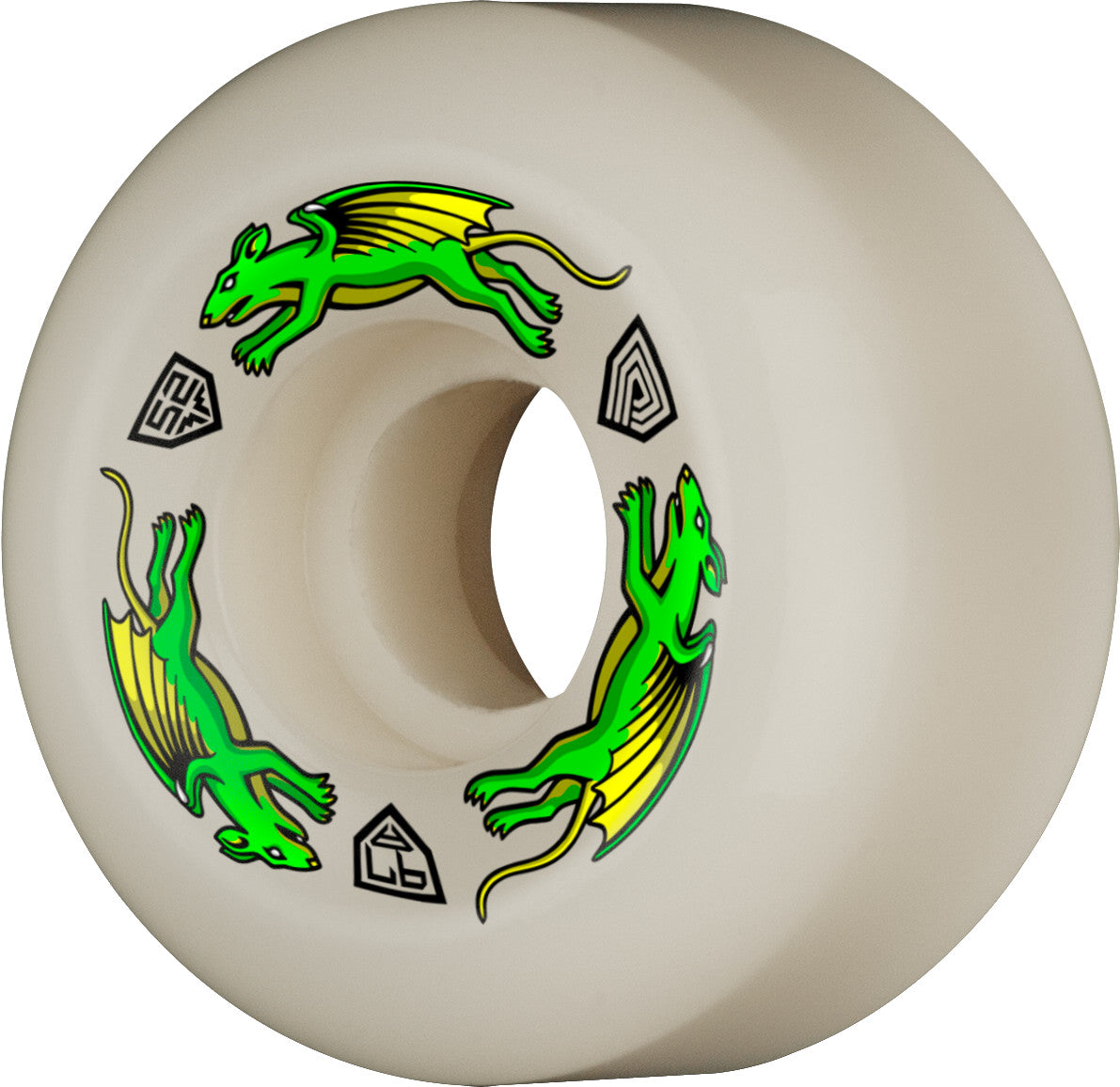 Powell Peralta Dragon Formula Nano Rats Wheels 52x30mm 97A - Off White (Set of 4)