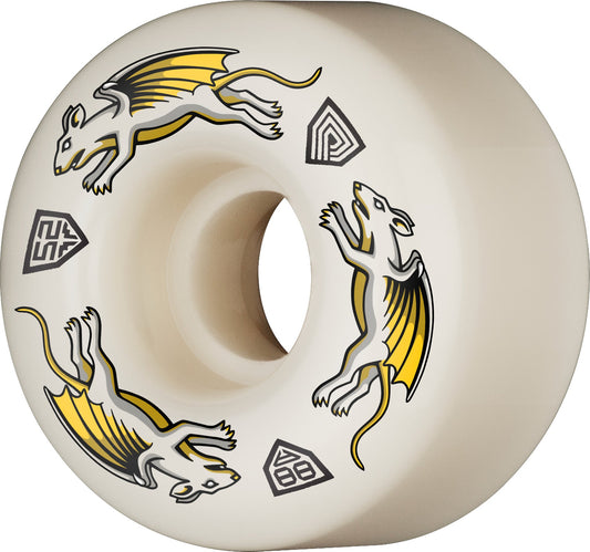 Powell Peralta Dragon Formula Nano Rats Wheels 52x34mm 88A - Off White (Set of 4)
