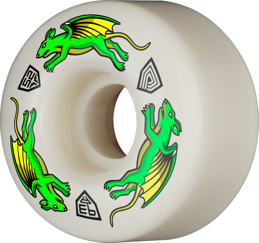 Powell Peralta Dragon Formula Nano Rats Wheels 52x34mm 93A - Off White (Set of 4)