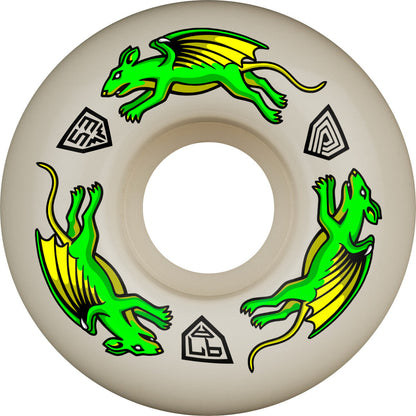 Powell Peralta Dragon Formula Nano Rats Wheels 53x34mm 97A - Off White (Set of 4)