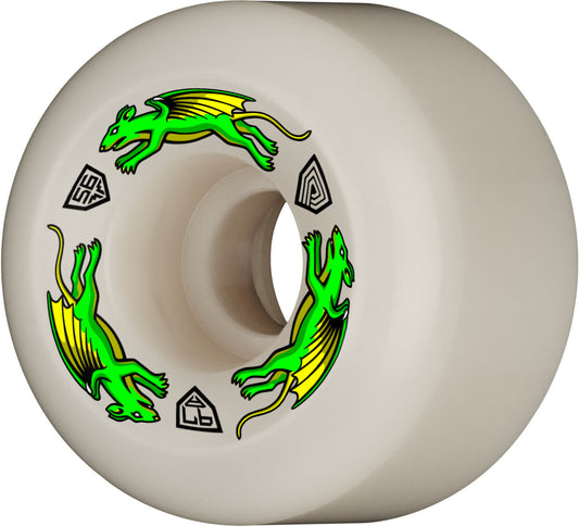 Powell Peralta Dragon Formula Nano Rats Wheels 56x39mm 97A - Off White (Set of 4)