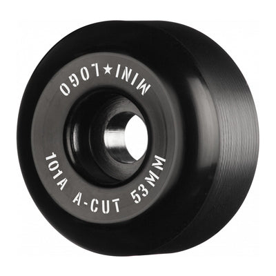 Mini Logo Wheels A-Cut "2" 53mm 101a - Black (Set of 4) - X747X