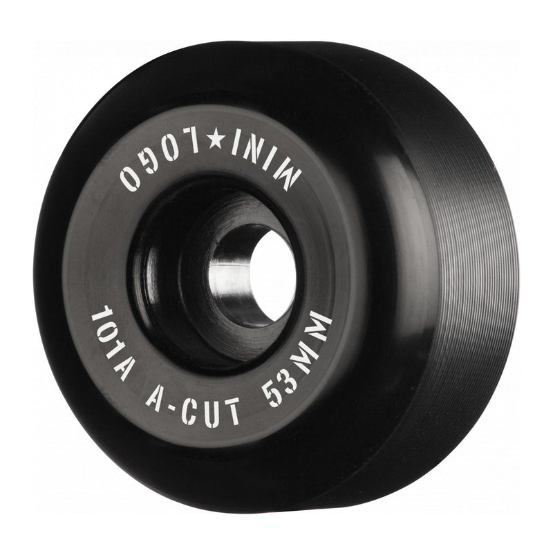 Mini Logo Wheels A-Cut "2" 53mm 101a - Black (Set of 4) - X747X