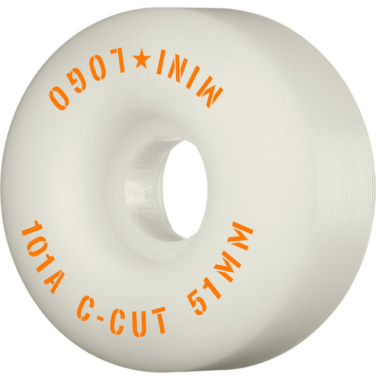 Mini Logo Wheels C-Cut ″2″ 51mm 101a - White (Set of 4)