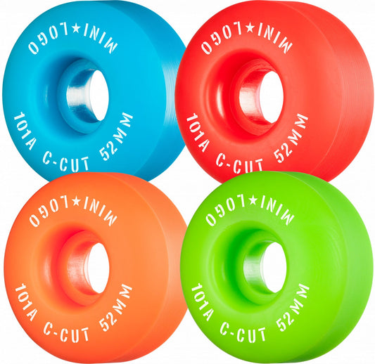 Mini Logo Wheels C-Cut "2" 52mm 101a - Assorted (Set of 4)