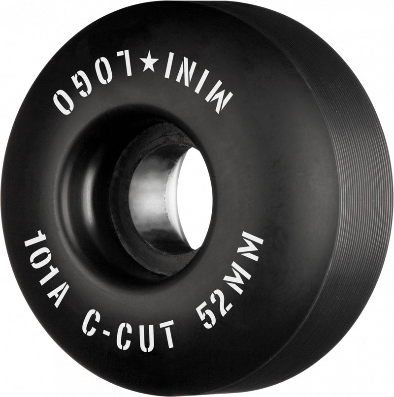 Mini Logo Wheels C-Cut "2" 52mm 101a - Black (Set of 4) - X747X