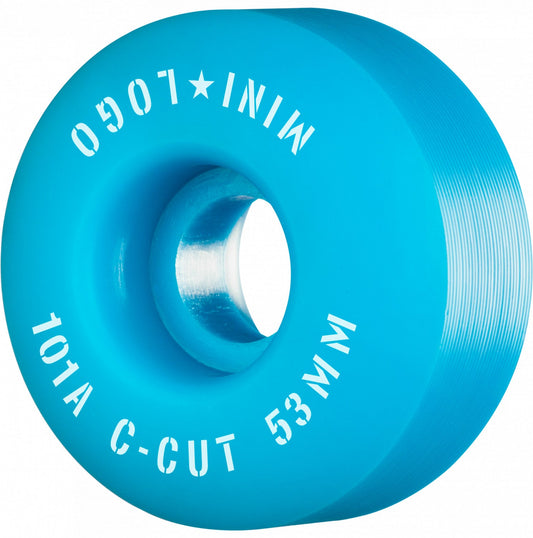 Mini Logo Wheels C-Cut ″2″ 53mm 101a - Blue (Set of 4)