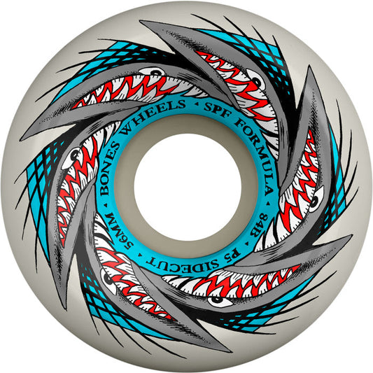 Bones SPF Pool Sharknado P5 Sidecut 56mm 104a Wheels - White (Set of 4)