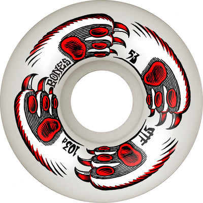 Bones STF Kitty Twister V5 Sidecut 53mm 103a Wheels - White (Set of 4)