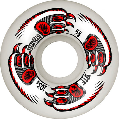 Bones STF Kitty Twister V5 Sidecut 54mm 103a Wheels - White (Set of 4) - X747X