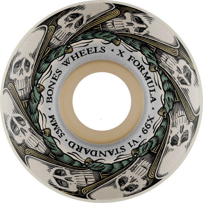 Bones X-Formula Butterfly Effect V1 Standard 53mm 99a Wheels - White (Set of 4) - X747X