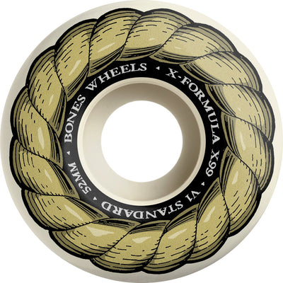 Bones X-Formula V1 Standard 52mm 99a Wheels - White (Set of 4) - X747X