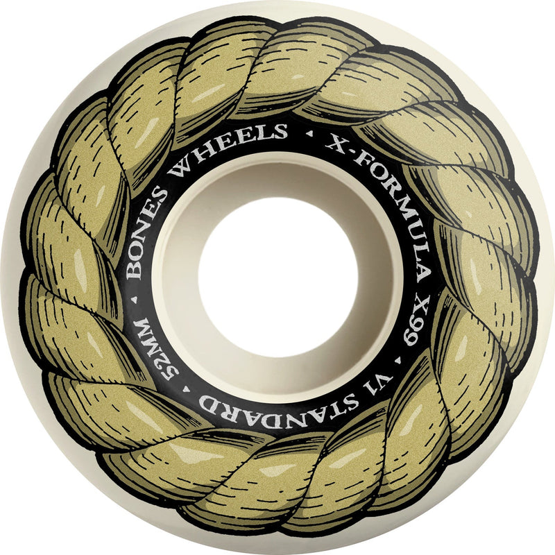 Bones X-Formula V1 Standard 52mm 99a Wheels - White (Set of 4) - X747X