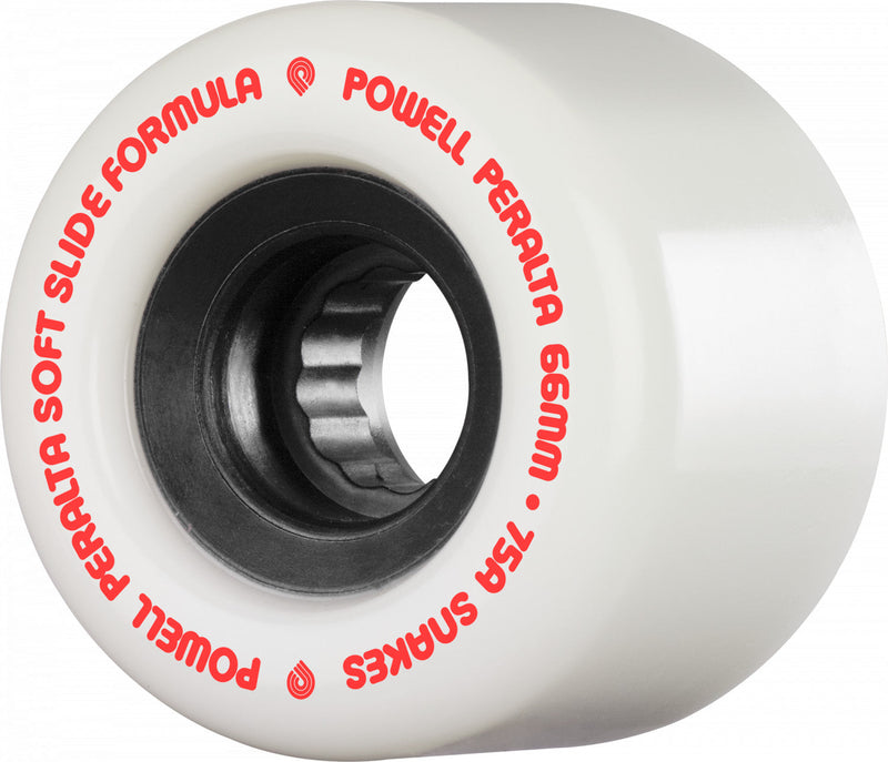 Powell Peralta Wheels Snakes 66mm 75a - White (Set of 4) - X747X