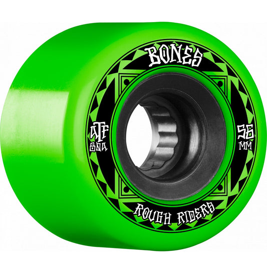 Bones ATF Rough Rider Runners 56mm 80a Wheels - Green (Set of 4) - X747X