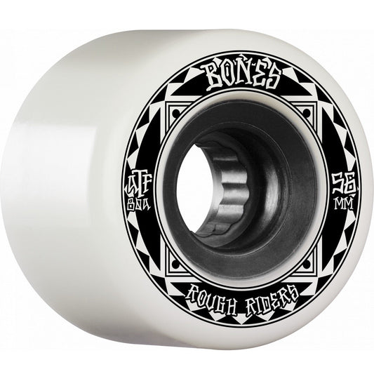 Bones ATF Rough Rider Runners 56mm 80a Wheels - White (Set of 4) - X747X