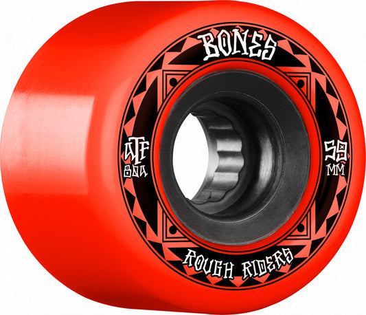 Bones ATF Rough Rider Runners 59mm 80a Wheels - Red (Set of 4) - X747X