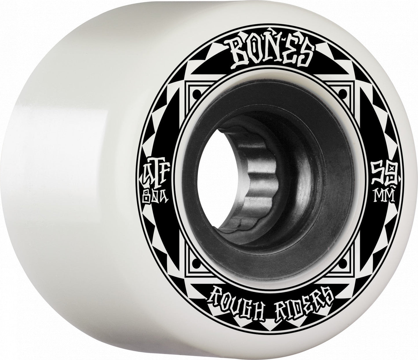 Bones ATF Rough Rider Runners 59mm 80a Wheels - White (Set of 4) - X747X