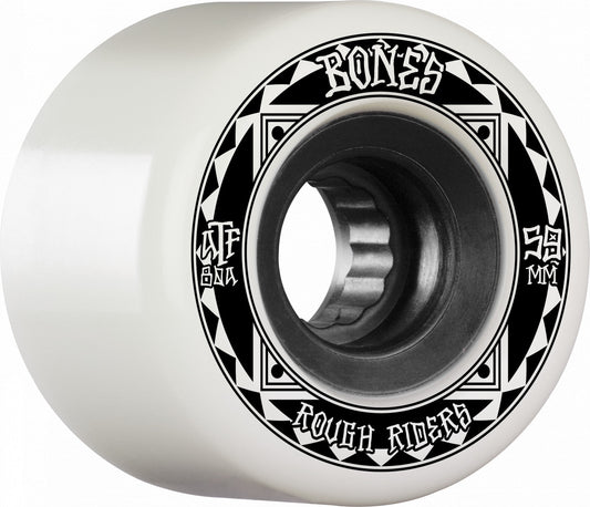 Bones ATF Rough Rider Runners 59mm 80a Wheels - White (Set of 4) - X747X