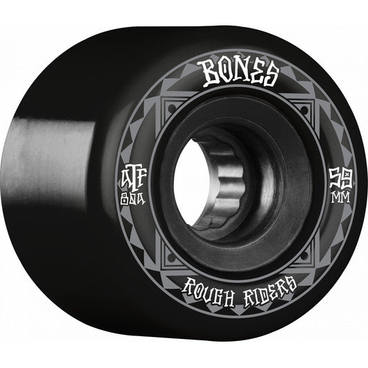 Bones ATF Rough Rider Runners 59mm 80a Wheels - Black (Set of 4) - X747X