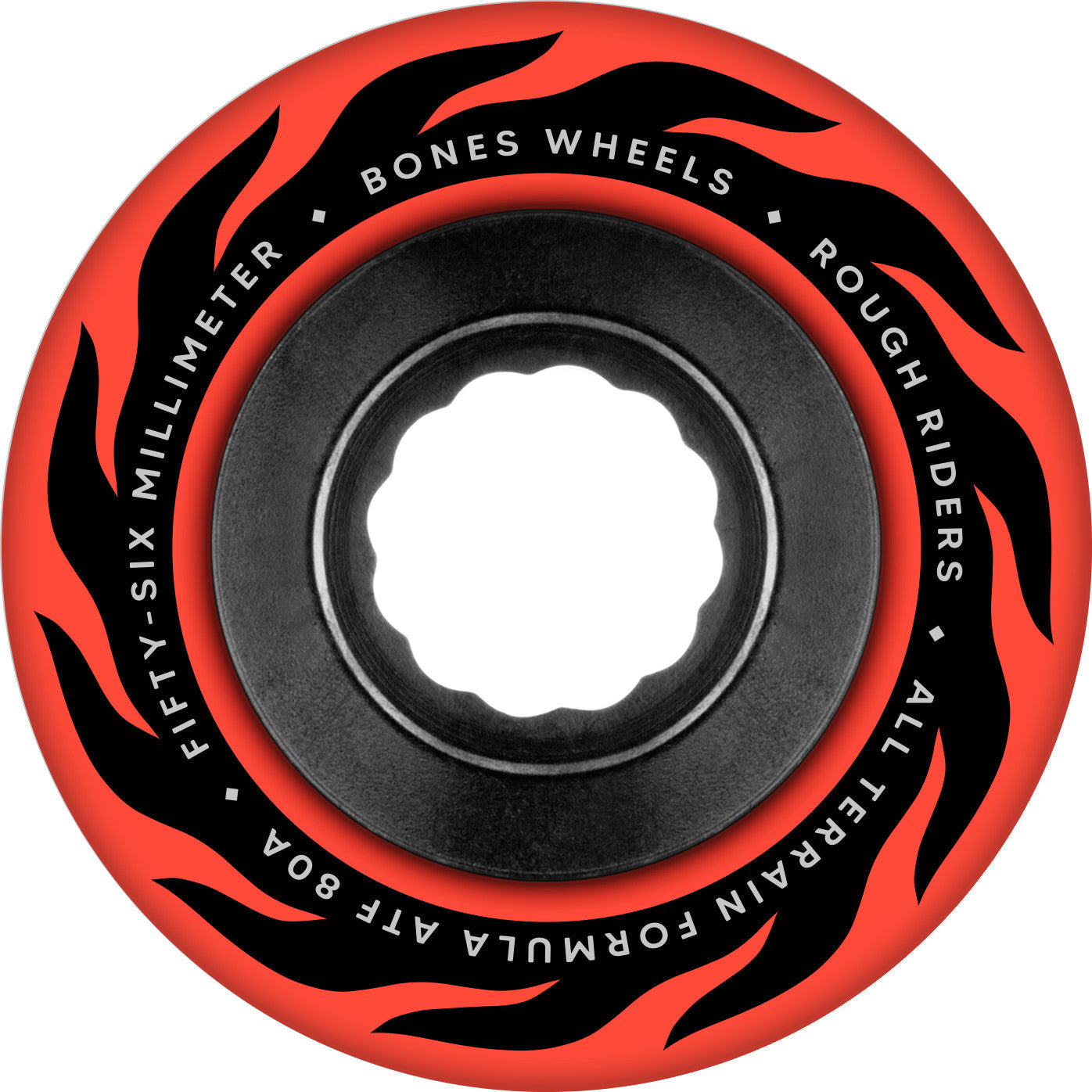 Bones ATF Rough Rider Eternal Flame 56mm 80a Wheels - Red (Set of 4) - X747X