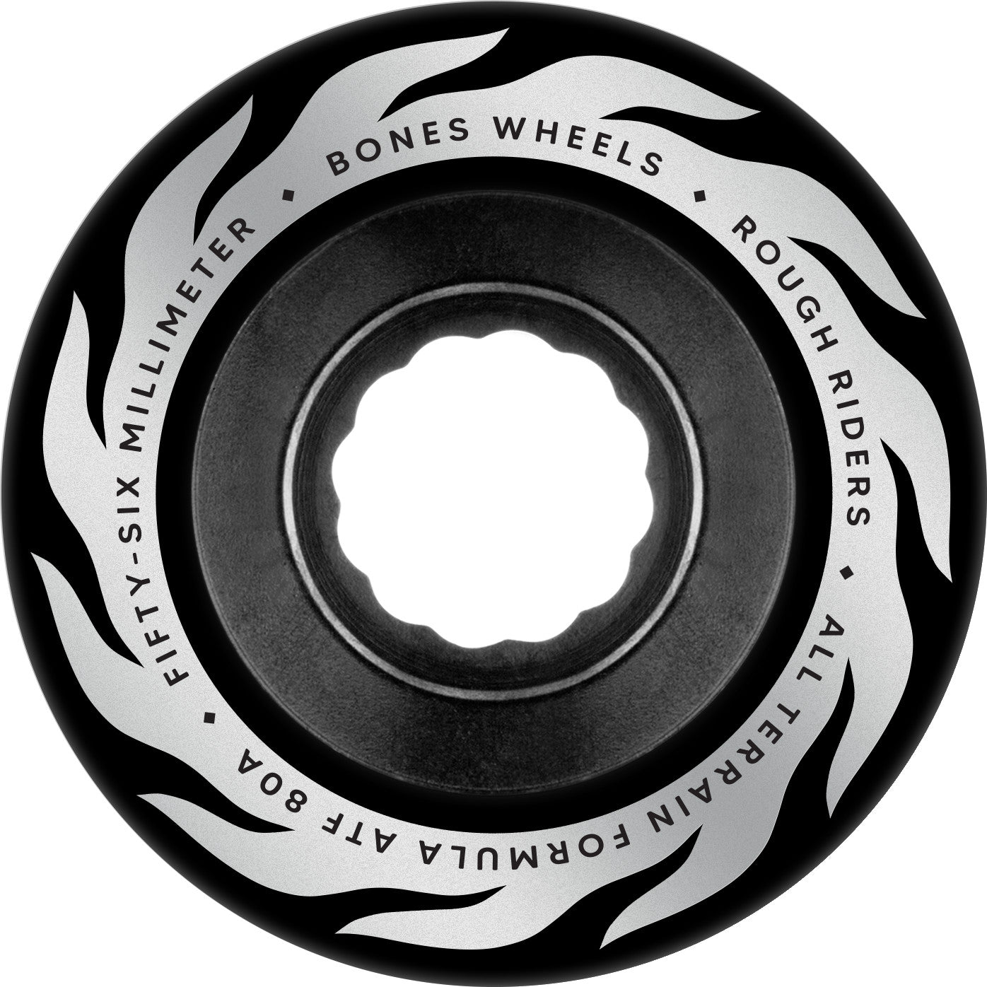 Bones ATF Rough Rider Eternal Flame 56mm 80a Wheels - Black (Set of 4) - X747X