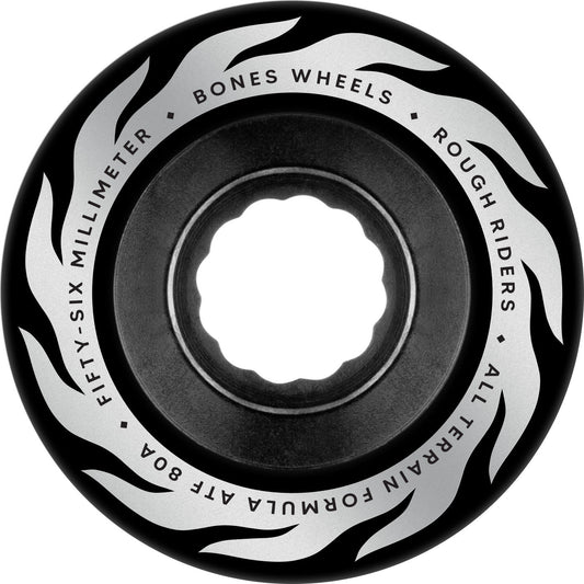 Bones ATF Rough Rider Eternal Flame 56mm 80a Wheels - Black (Set of 4) - X747X