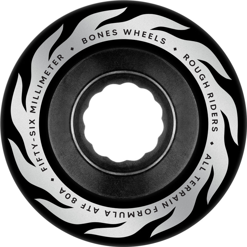 Bones ATF Rough Rider Eternal Flame 56mm 80a Wheels - Black (Set of 4) - X747X