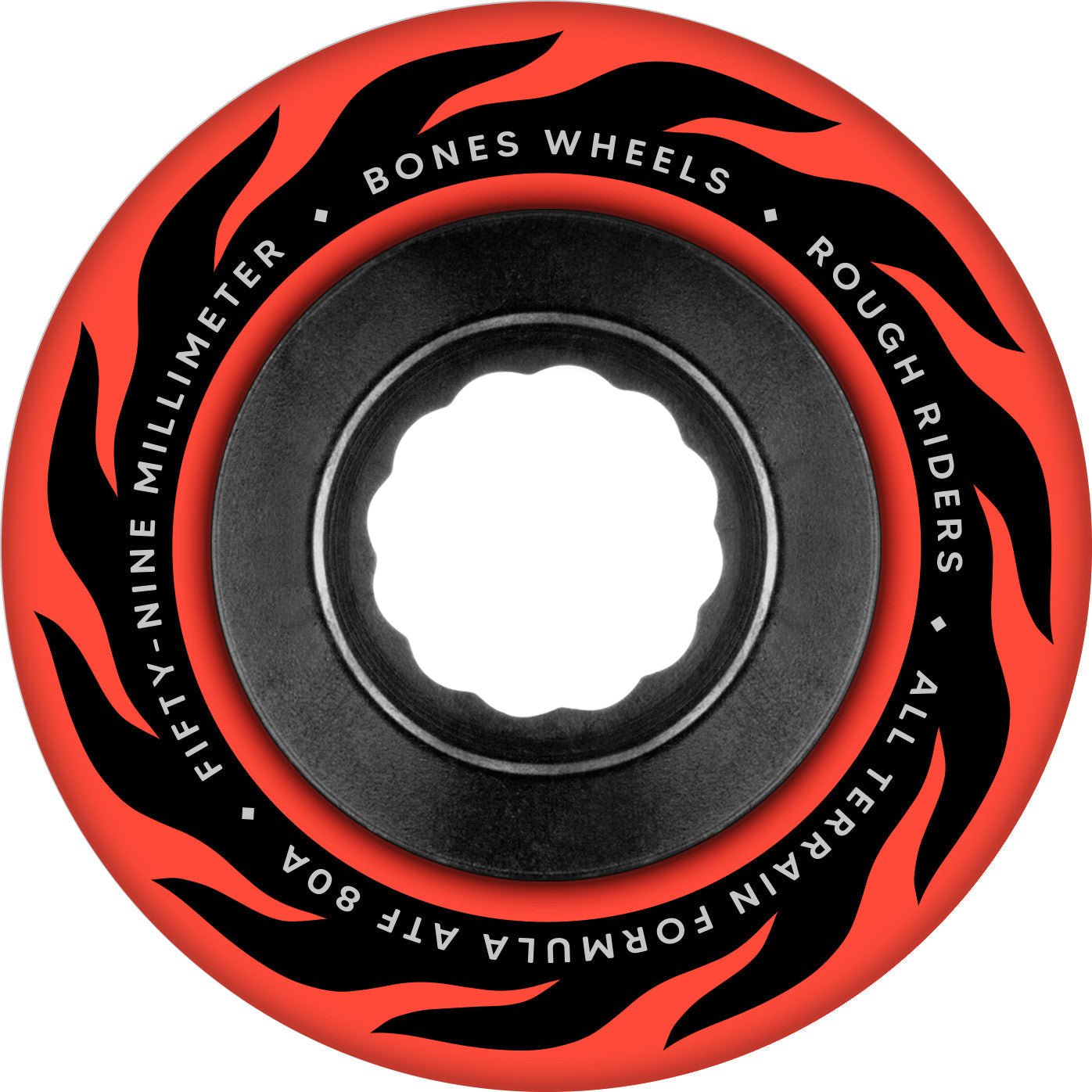 Bones ATF Rough Rider Eternal Flame 59mm 80a Wheels - Red (Set of 4) - X747X