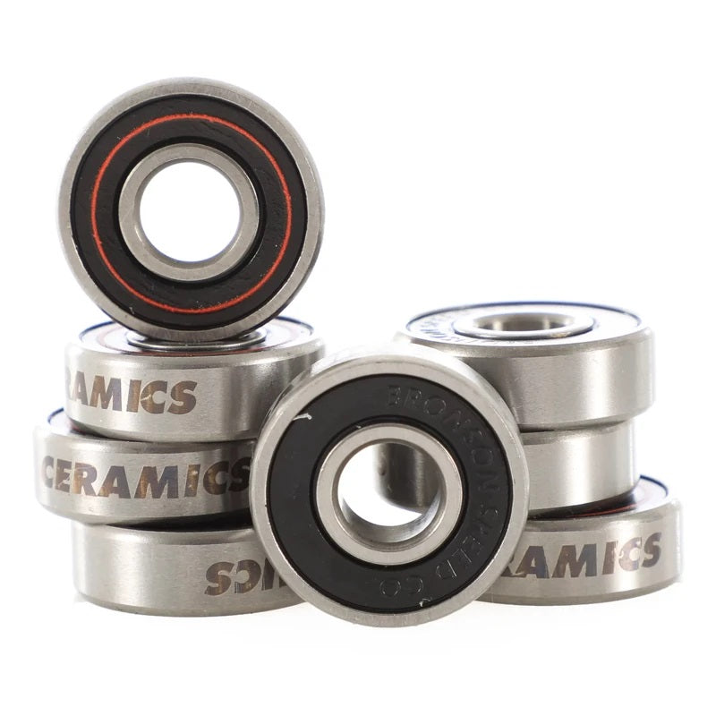 Bronson Ceramic Skateboard Bearings (8 Pack) - X747X