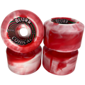 VISION Blurr 60mm 96A Swirl Red / White Swirl Skateboard Wheels - X747X