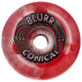 VISION Blurr 60mm 96A Swirl Red / White Swirl Skateboard Wheels - X747X