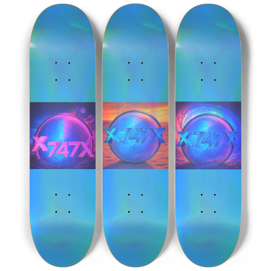 X747X 3 Deck Skateboard Series (Holo) - X747X